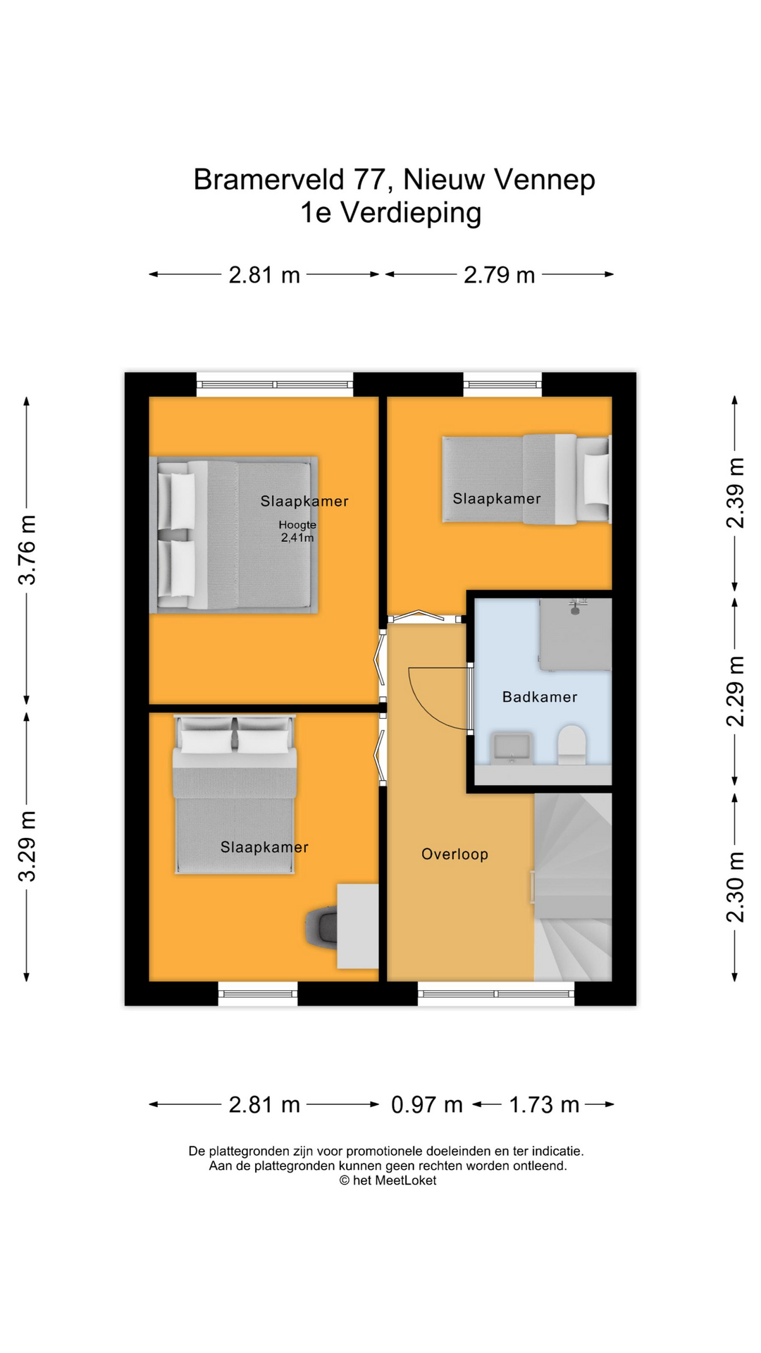 Bramerveld 77 , 2151 LA Nieuw-vennep map